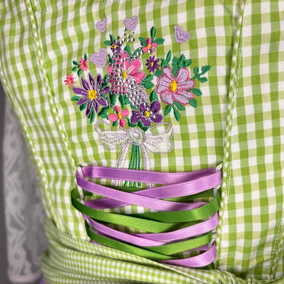 Authentic German Dirndl Set Country Line ~ Size 10 US – Elegant Oktoberfest - Picture 3 of 9